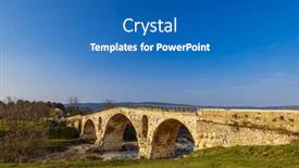  Presentation with roman - PPT layouts having pont-julien-roman-stone-arch background and a teal colored foreground