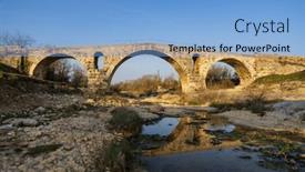  Presentation with roman - PPT layouts with pont-julien-roman-stone-arch background and a light blue colored foreground