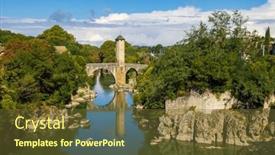  Presentation with bridge - Theme featuring pont-vieux-bridge-in-orthez and a tawny brown colored foreground