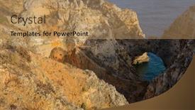  Presentation with algarve - Presentation consisting of ponta-da-piedade-at-algarve background and a coral colored foreground