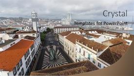  Presentation with constitution - Cool new slides with ponta-delgada-azores-portugal-circa backdrop and a light gray colored foreground