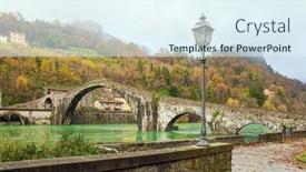  Presentation with devil - Theme with ponte-della-maddalena-devil-s background and a sky blue colored foreground