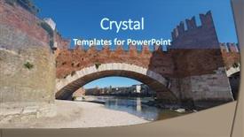  Presentation with old - Presentation theme with ponte di castelvecchio meaning old background and a ocean colored foreground