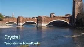  Presentation with old - Amazing slide set having ponte di castelvecchio meaning old backdrop and a ocean colored foreground