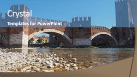  Presentation with old - Audience pleasing slide set consisting of ponte di castelvecchio meaning old backdrop and a teal colored foreground