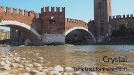  Presentation with old - PPT theme having ponte di castelvecchio meaning old background and a coral colored foreground