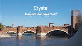  Presentation with old - PPT theme enhanced with ponte di castelvecchio meaning old background and a teal colored foreground