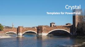  Presentation with old - Presentation theme consisting of ponte di castelvecchio meaning old background and a teal colored foreground