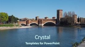  Presentation with old - PPT theme enhanced with ponte di castelvecchio meaning old background and a ocean colored foreground