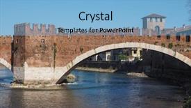  Presentation with old - Cool new slide set with ponte di castelvecchio meaning old backdrop and a light blue colored foreground