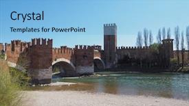  Presentation with old - Presentation theme with ponte di castelvecchio meaning old background and a light blue colored foreground