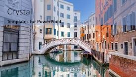  Presentation with venice - Cool new theme with ponte-maria-callas-venice-italy backdrop and a light blue colored foreground