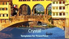  Presentation with italy - Beautiful presentation featuring ponte vecchio arno river backdrop and a ocean colored foreground