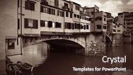  Presentation with cable stayed bridge over river - Slide set consisting of ponte vecchio over arno river background and a wine colored foreground