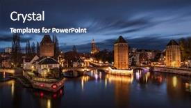  Presentation with honeymoon france - Presentation design consisting of ponts couverts in strasbourg france background and a ocean colored foreground