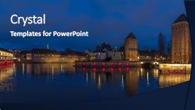  Presentation with france history philosophy - Presentation design having ponts couverts in strasbourg france background and a ocean colored foreground