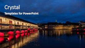  Presentation with honeymoon france - Audience pleasing presentation theme consisting of ponts couverts in strasbourg france backdrop and a ocean colored foreground