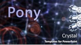  Presentation with language development - Presentation consisting of pony-a-statically-typed-language background and a wine colored foreground