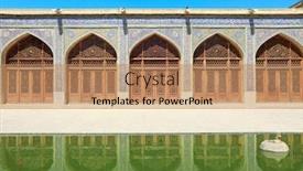  Presentation with quran - Audience pleasing slide set consisting of pool-and-arch-windows backdrop and a coral colored foreground