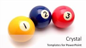  Presentation with billiard - Amazing presentation design having pool balls backdrop and a white colored foreground