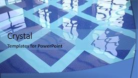  Presentation with swimming pool - Amazing presentation theme having pool covered with blue tile backdrop and a light blue colored foreground