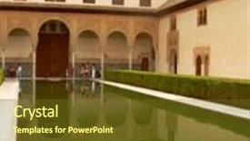  Presentation with granada - Beautiful presentation featuring pool in alhambra castle granada spain backdrop and a tawny brown colored foreground