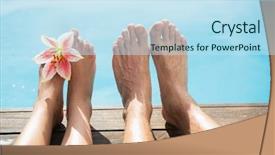  Presentation with close up of bark - Slides featuring up of couple's bare background and a sky blue colored foreground