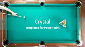  Presentation with ready - Colorful slide deck enhanced with pool player ready backdrop and a teal colored foreground
