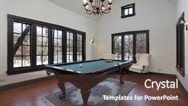  Presentation with room - Amazing theme having pool room in suburban home backdrop and a tawny brown colored foreground