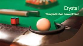  Presentation with billiard - PPT theme having pool table - billiard ball opposite background and a ocean colored foreground