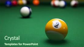  Presentation with billiard - Colorful slide set enhanced with close up shot of a childs play blocks backdrop and a light blue colored foreground.