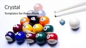  Presentation with billiard - Beautiful PPT layouts featuring pool table - billiard backdrop and a white colored foreground
