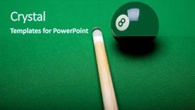  Presentation with billiard - Colorful PPT theme enhanced with pool table - billiard backdrop and a ocean colored foreground