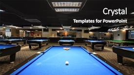  Presentation with fun - Slide set enhanced with pool table - billiards game full of fun background and a dark gray colored foreground