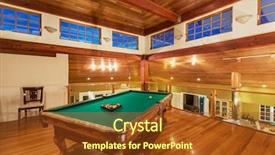  Presentation with billards pool table ready - Presentation theme consisting of pool table in luxury home background and a tawny brown colored foreground