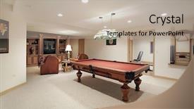  Presentation with billards pool table ready - Amazing slides having pool table in rec room backdrop and a mint green colored foreground