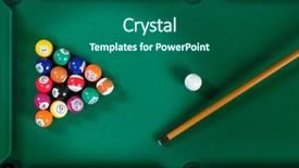  Presentation with billards pool table ready - PPT layouts with pool table background and a ocean colored foreground