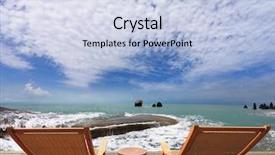  Presentation with review - Presentation design consisting of christian missionary - two hands reaching background and a light gray colored foreground.