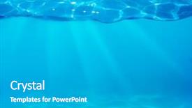  Presentation with sparkling - Colorful PPT theme enhanced with pool water with sparkles backdrop and a light gray colored foreground