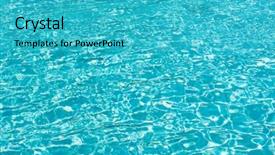  Presentation with water sun - Slide set featuring pool water with sun reflection background and a  colored foreground