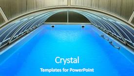  Presentation with automatic cars - Amazing slide deck having pool with automatic pool cover backdrop and a light gray colored foreground