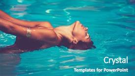  Presentation with pool side - Cool new presentation design with pool with head thrown backdrop and a teal colored foreground