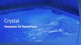  Presentation with hardening - Slide set having pool-with-illumination-and-waterfall background and a cobalt blue colored foreground