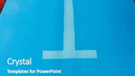  Presentation with swimming pool - PPT theme enhanced with pool with marking on bottom background and a teal colored foreground