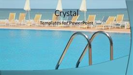  Presentation with five star hotel for client - PPT theme consisting of pool with stair yellow lounge background and a light blue colored foreground