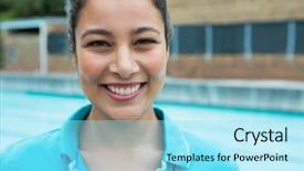  Presentation with rescue - Cool new slide deck with poolside at the leisure center backdrop and a arctic colored foreground