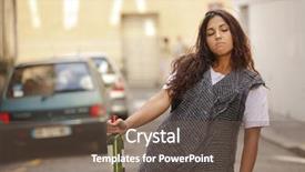  Presentation with city street - Cool new presentation with addiction alcohol - poor and drunk young girl backdrop and a violet colored foreground