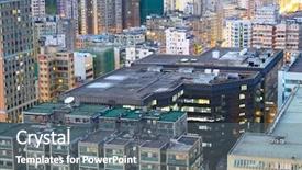  Presentation with hongkong - Amazing slides having poor areas - hongkong urban area in sunset backdrop and a  colored foreground