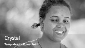  Presentation with african american girl power business - Colorful PPT theme enhanced with poor black race - african girl backdrop and a  colored foreground