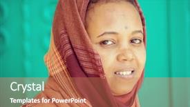  Presentation with muslim - Audience pleasing PPT layouts consisting of poor black race - african muslim girl backdrop and a  colored foreground